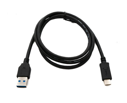 SYSTEM-S USB 3.1 Kabel 100 cm Typ C Stecker zu 3.0 A Stecker 5 Gbit/s 100W in Schwarz