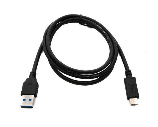 SYSTEM-S USB 3.1 Kabel 100 cm Typ C Stecker zu 3.0 A Stecker 5 Gbit/s 100W in Schwarz