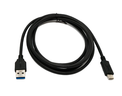 SYSTEM-S USB 3.1 Kabel 2 m Typ C Stecker zu 3.0 A Stecker 5 Gbit/s 100W in Schwarz