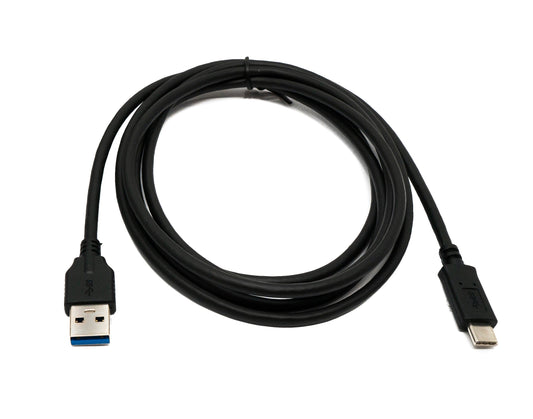 SYSTEM-S USB 3.1 Kabel 2 m Typ C Stecker zu 3.0 A Stecker 5 Gbit/s 100W in Schwarz
