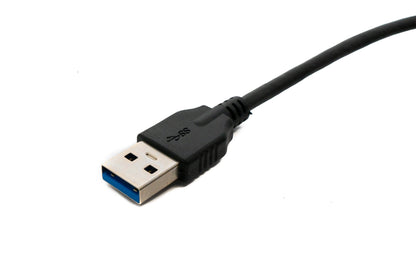 SYSTEM-S USB 3.1 Kabel 2 m Typ C Stecker zu 3.0 A Stecker 5 Gbit/s 100W in Schwarz