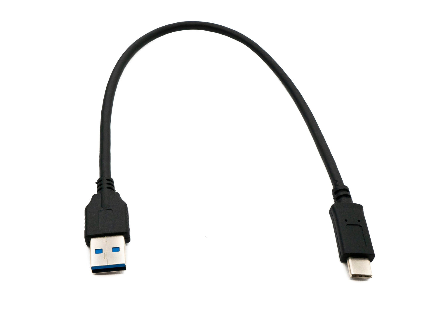 SYSTEM-S USB 3.1 cable 30 cm Type C male to 3.0 A male adapter 5 Gbit/s 100W in black