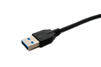 SYSTEM-S USB 3.1 cable 30 cm Type C male to 3.0 A male adapter 5 Gbit/s 100W in black