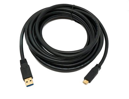 SYSTEM-S USB 3.1 Kabel 5 m Typ C Stecker zu 3.0 A Stecker  Kabel 5 Gbit/s 100W in Schwarz