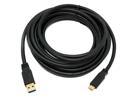 SYSTEM-S USB 3.1 Kabel 5 m Typ C Stecker zu 3.0 A Stecker  Kabel 5 Gbit/s 100W in Schwarz