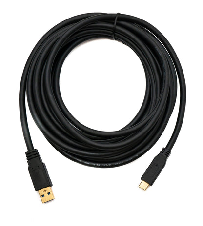 SYSTEM-S USB 3.1 Kabel 5 m Typ C Stecker zu 3.0 A Stecker  Kabel 5 Gbit/s 100W in Schwarz