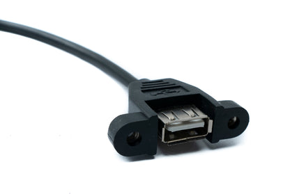 SYSTEM-S USB 2.0 Kabel 30 cm Typ A zu Steckverbinder mit 2,54 mm Rastermaß Panel Mount