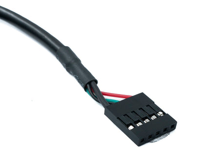 SYSTEM-S USB 2.0 cable 50 cm Type A to 2.54 mm pitch panel mount connector