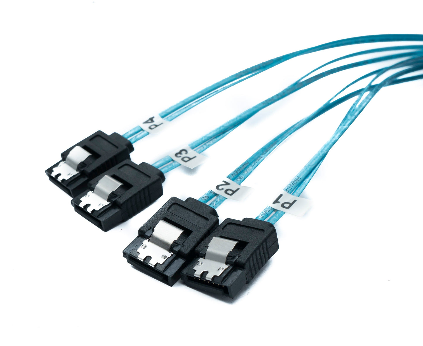 SYSTEM-S SFF-8087 Kabel 100 cm Mini SAS 36 Pin zu 4x SATA 7 Pin für RAID Festplatte Motherboard