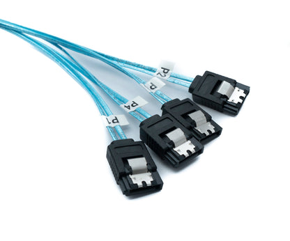 SYSTEM-S SFF-8087 cable 50 cm Mini SAS 36 pin to 4x SATA 7 pin for RAID hard drive motherboard