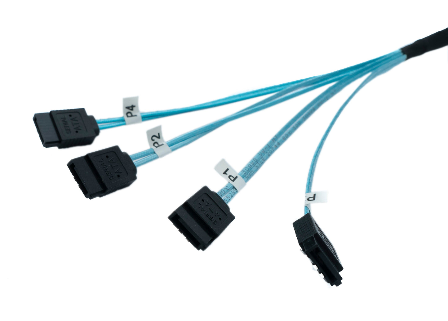 SYSTEM-S SFF-8087 cable 100 cm 4x SATA 7 pin male to 4x male for RAID hard drive motherboard