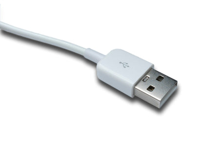 SYSTEM-S USB 2.0 Kabel 90 cm Typ A Stecker zu Stecker Spirale ausziehbar in Weiß