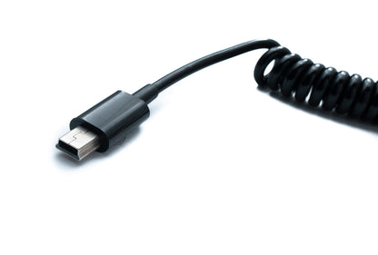 SYSTEM-S USB 2.0 Kabel 70 cm Mini B Stecker zu Micro B Stecker Spirale ausziehbar