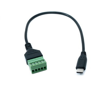 SYSTEM-S USB 3.1 cable 30 cm Type C plug to 5-pin PCB connector adapter black