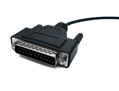 SYSTEM-S DB25 Kabel 180 cm RS232 IEEE 1248 Stecker zu USB 2.0 Typ A Stecker