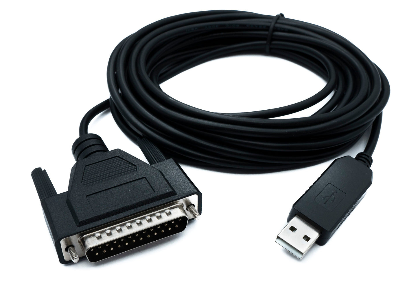 SYSTEM-S DB25 Kabel 5 m RS232 IEEE 1248 Stecker zu USB 2.0 Typ A Stecker