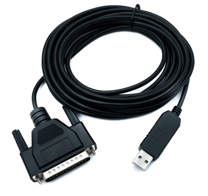 SYSTEM-S DB25 Kabel 5 m RS232 IEEE 1248 Stecker zu USB 2.0 Typ A Stecker