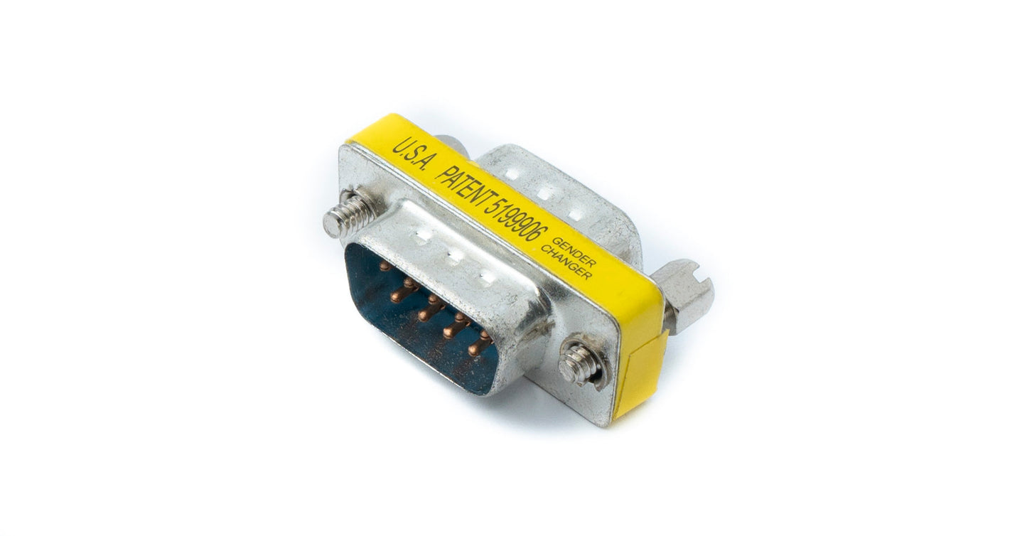SYSTEM-S D Sub9 adapter 9 pin male to male DB9 cable in gray for RS232