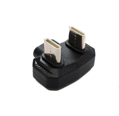 SYSTEM-S USB4 Y Adapter Type C Male to Male to Female U Turn 180° Angle 480Mbit/s USB 4.0