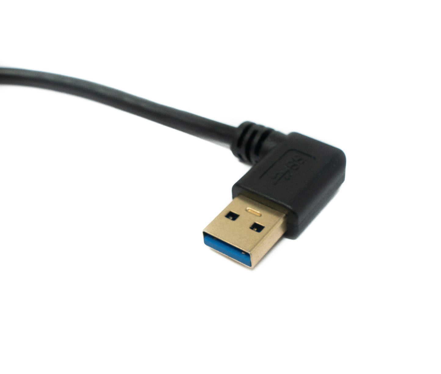 SYSTEM-S USB 3.1 Kabel 25 cm Typ C Stecker zu 3.0 Typ A Stecker Right Angled Winkel
