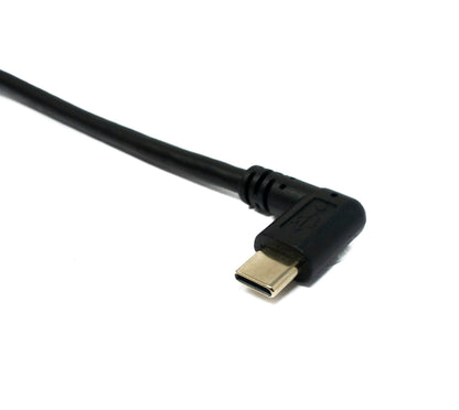 SYSTEM-S USB 3.1 Kabel 25 cm Typ C Stecker zu 3.0 Typ A Stecker Up Angled Winkel