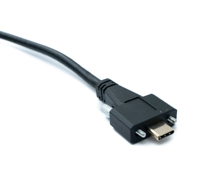 SYSTEM-S USB 3.1 Gen 2 Kabel 100 cm Typ C Stecker zu Stecker Panel Mount Winkel Left Right Angled 10 Gbit/s 100W