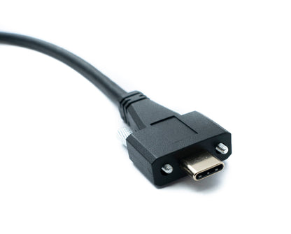 SYSTEM-S USB 3.1 Gen 2 Kabel 30 cm Typ C Stecker zu Stecker Panel Mount Winkel Left Right Angled 10 Gbit/s 100W