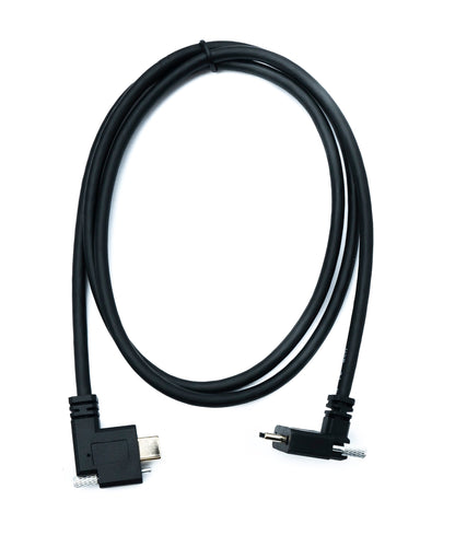 SYSTEM-S USB 3.1 Gen 2 Kabel 100 cm Typ C Stecker zu Stecker Single Double Screw 2x Winkel Up Down 10 Gbit/s