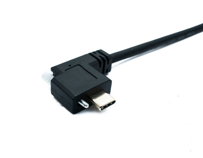 SYSTEM-S USB 3.1 Gen 2 Kabel 100 cm Typ C Stecker zu Stecker Single Double Screw 2x Winkel Up Down 10 Gbit/s