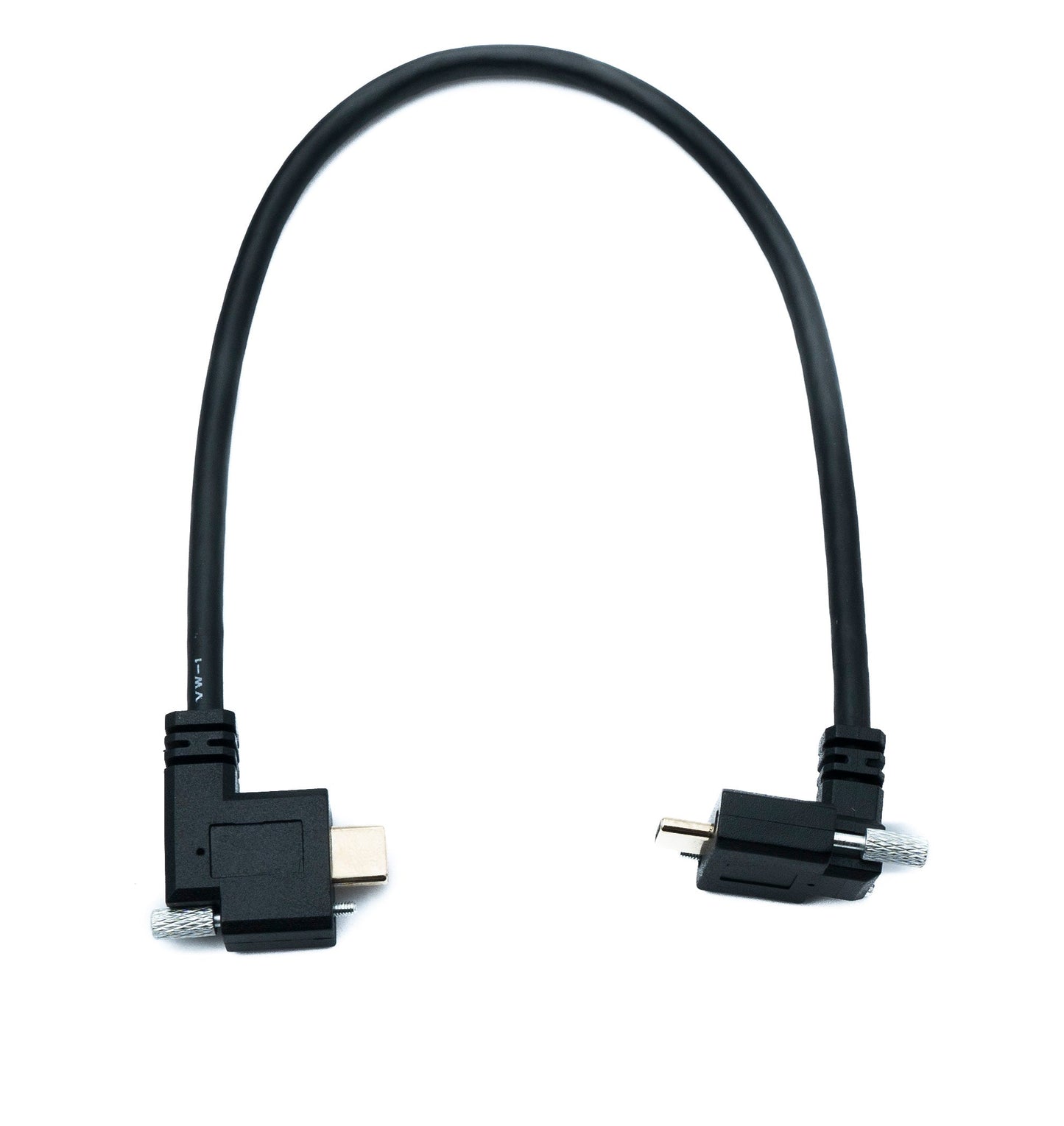 SYSTEM-S USB 3.1 Gen 2 Kabel 30 cm Typ C Stecker zu Stecker Single Double Screw 2x Winkel Up Down 10 Gbit/s