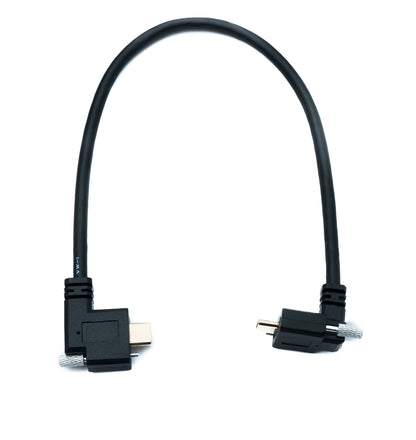 SYSTEM-S USB 3.1 Gen 2 Kabel 30 cm Typ C Stecker zu Stecker Single Double Screw 2x Winkel Up Down 10 Gbit/s