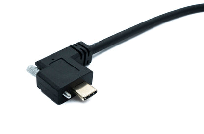SYSTEM-S USB 3.1 Gen 2 Kabel 30 cm Typ C Stecker zu Stecker Single Double Screw 2x Winkel Up Down 10 Gbit/s