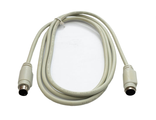 SYSTEM-S PS/2 Kabel 140 cm 6 PIN Stecker zu Buchse für Tastatur Barcode Scanner in Grau