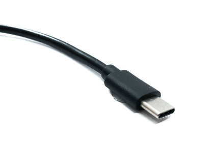 SYSTEM-S USB 3.1 Kabel 50 cm Typ C Stecker zu 2.0 Micro B Buchse 5 Pin Panel Mount 28 mm