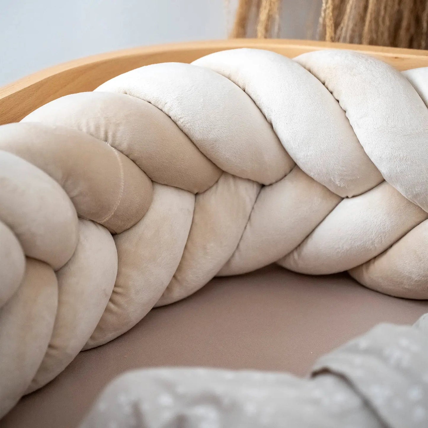 Bettschlange XXL Velours – Fischgräte, Premium-Schutz
