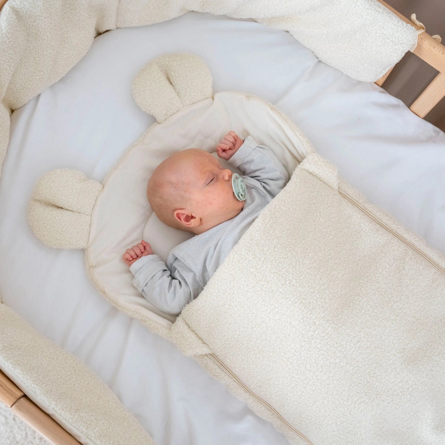 Babyschlafsack Teddyohren Bouclé - 2.5 TOG Ganzjahr