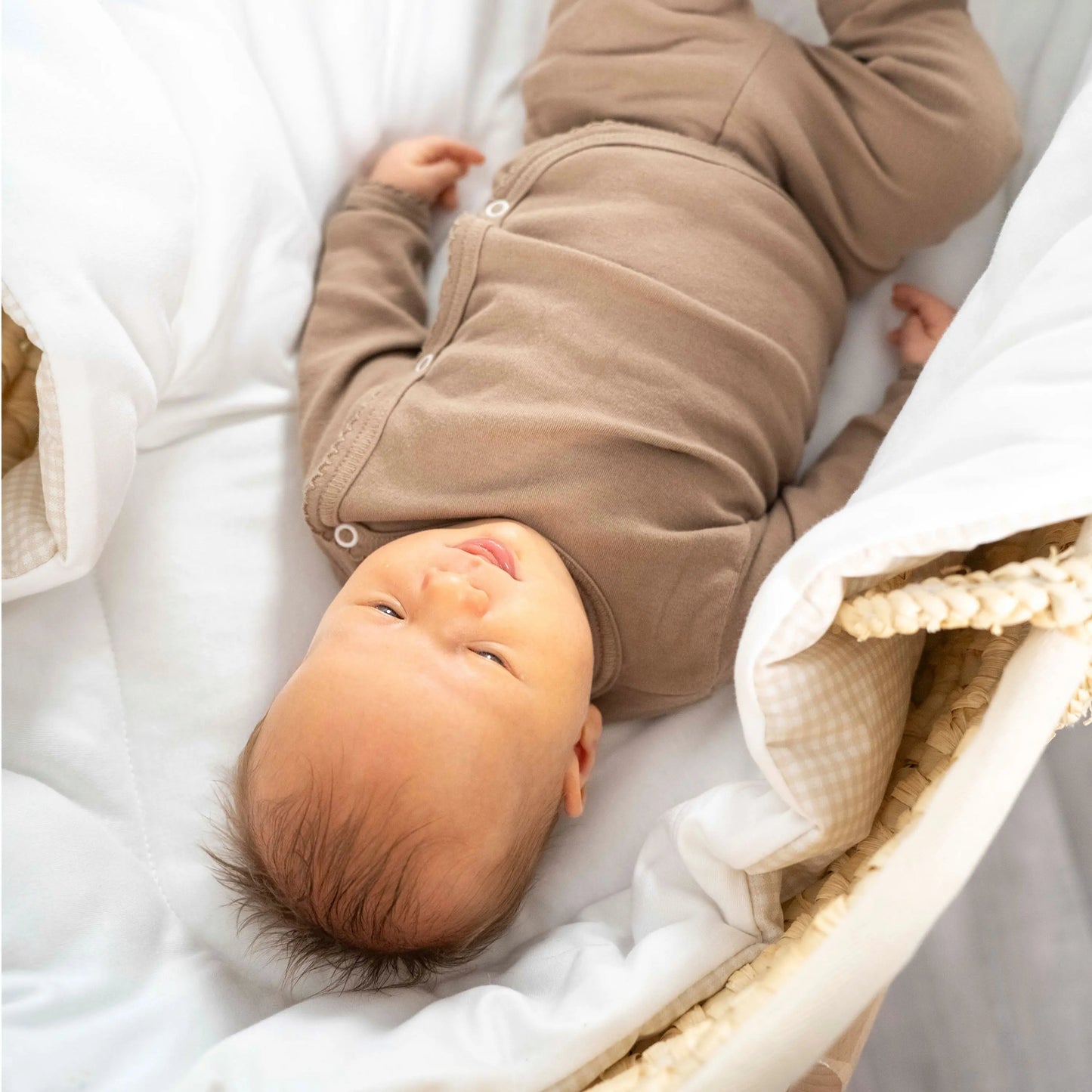 Einschlagdecke Baby aus Baumwolle kariert | Babyhörnchen
