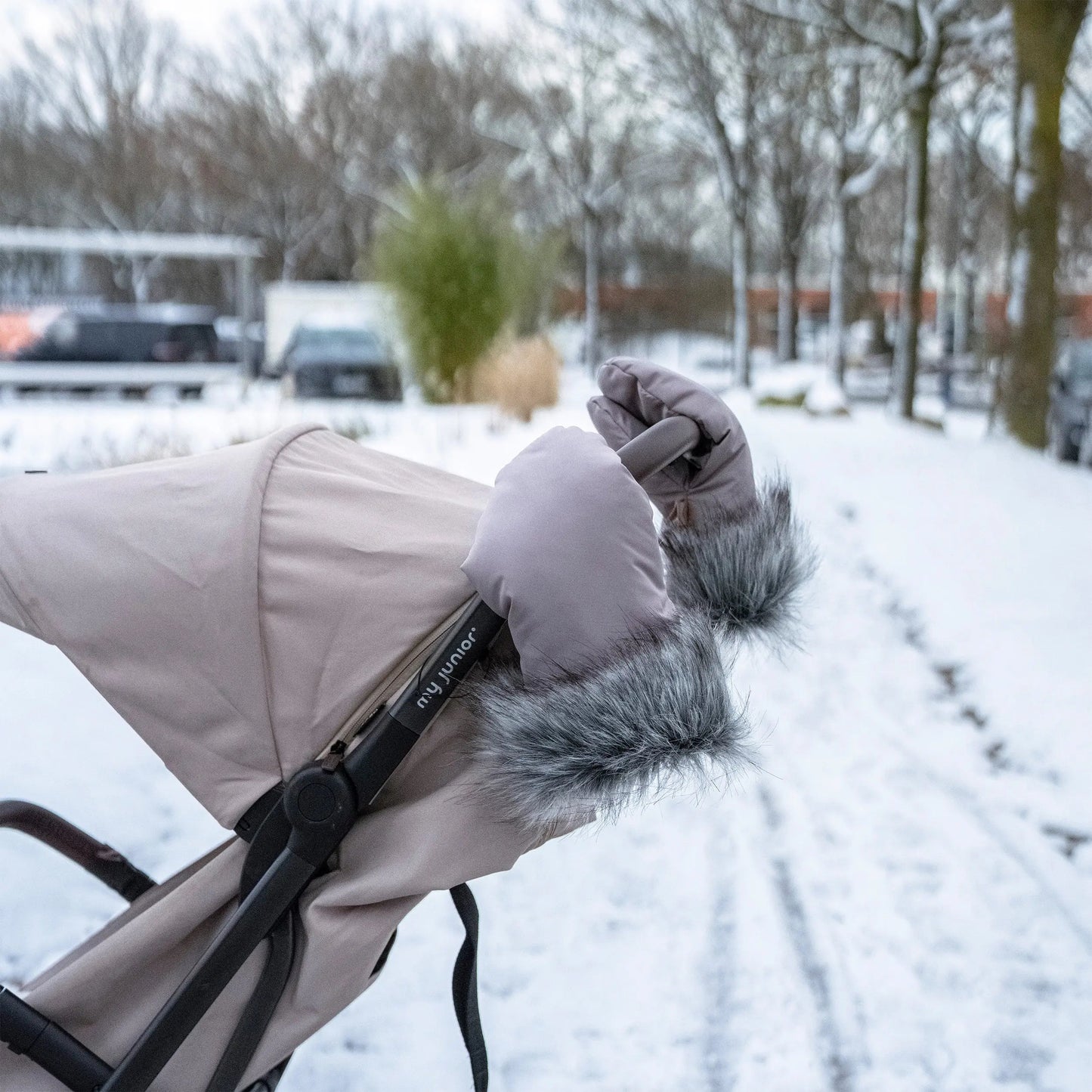 Kinderwagen-Handschuhe mit Fell für den Kinderwagen| AUSLAUFMODELL