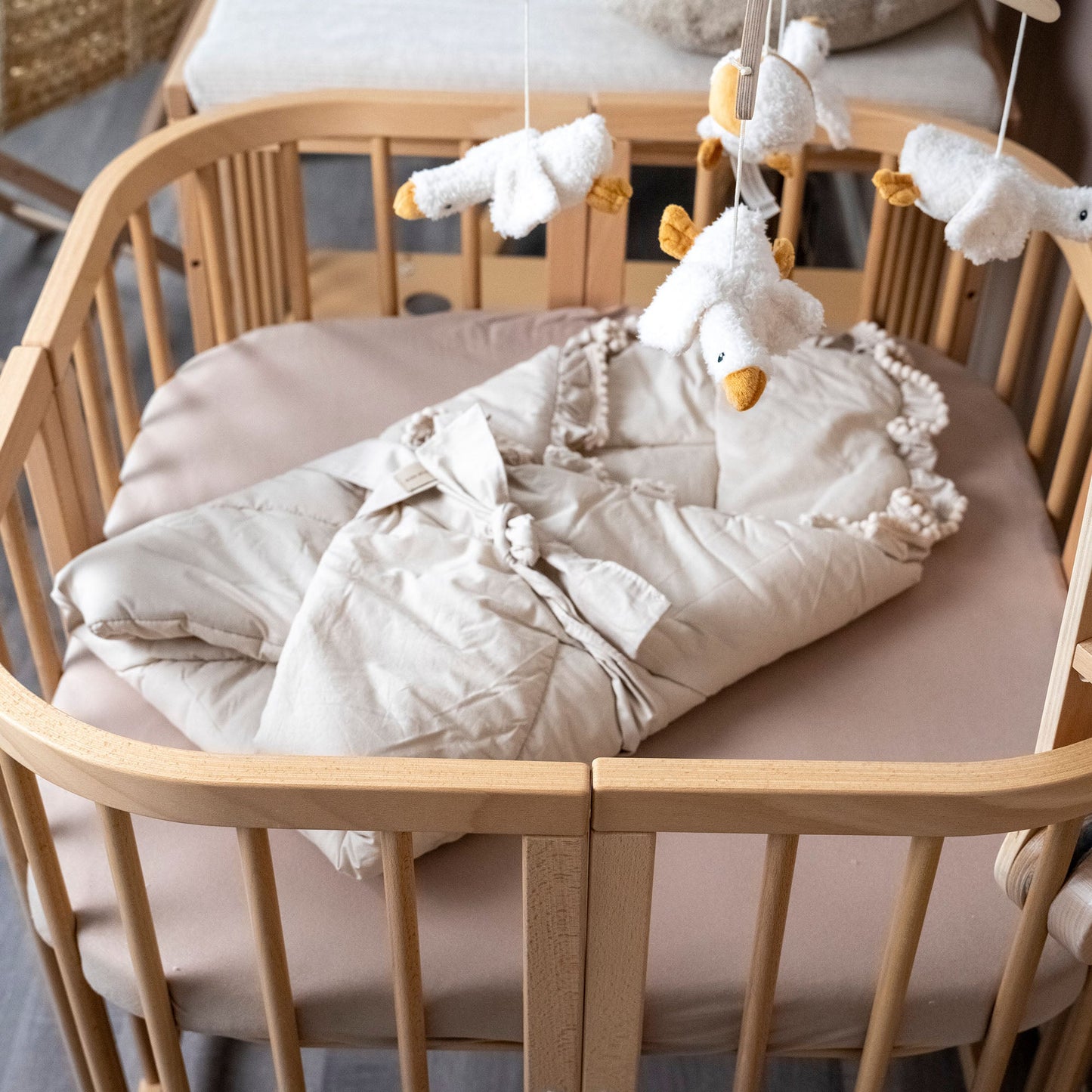 Babyhörnchen Boho für Babys – Puckdecke & Einschlagsdecke