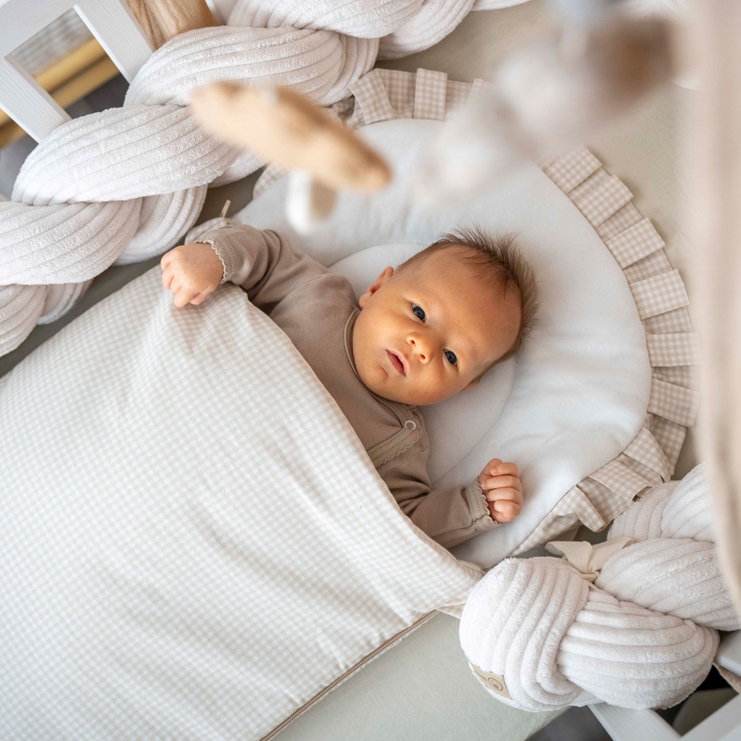Baby sleeping bag Dreamy cotton checked – Stylish all-year-round sleeping bag