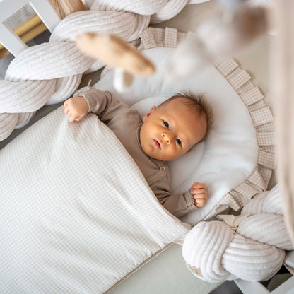 Baby sleeping bag Dreamy cotton checked – Stylish all-year-round sleeping bag