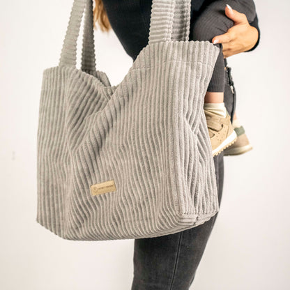Wickeltasche Cord für den Kinderwagen- Mom bag