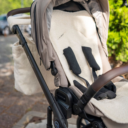 Sitzauflage Teddystoff Boucle für den Kinderwagen - universell passend