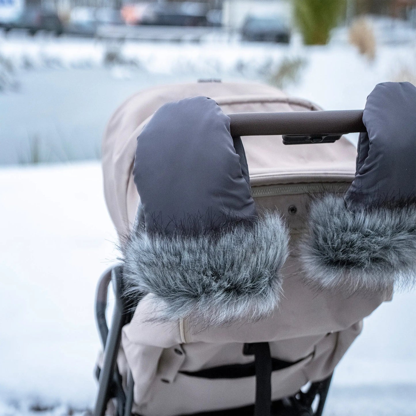 Kinderwagen-Handschuhe mit Fell für den Kinderwagen| AUSLAUFMODELL
