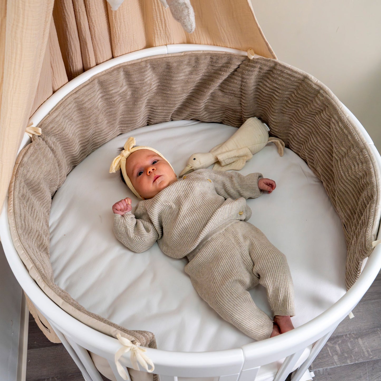 Bettumrandung Cord – Moderne & kuschelige Umrandung für Babybett & Beistellbett