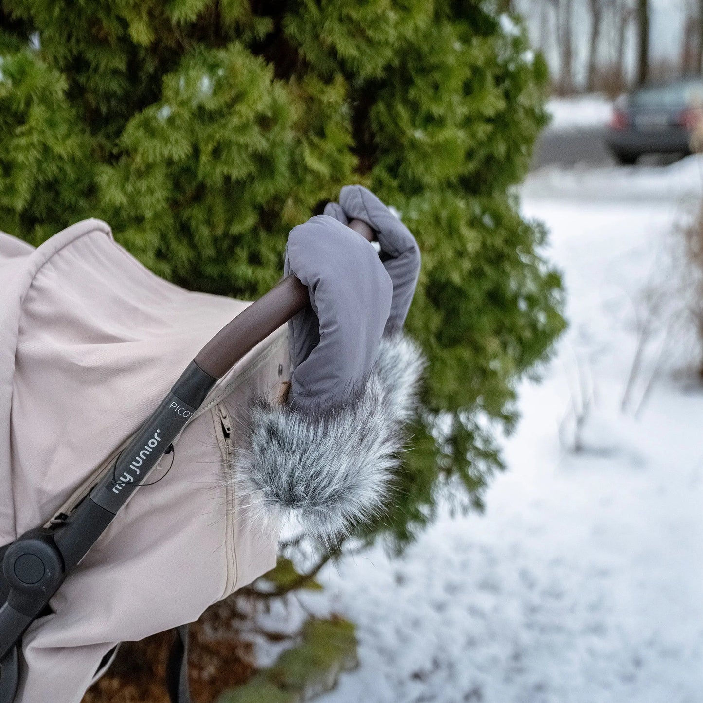 Kinderwagen-Handschuhe mit Fell für den Kinderwagen| AUSLAUFMODELL