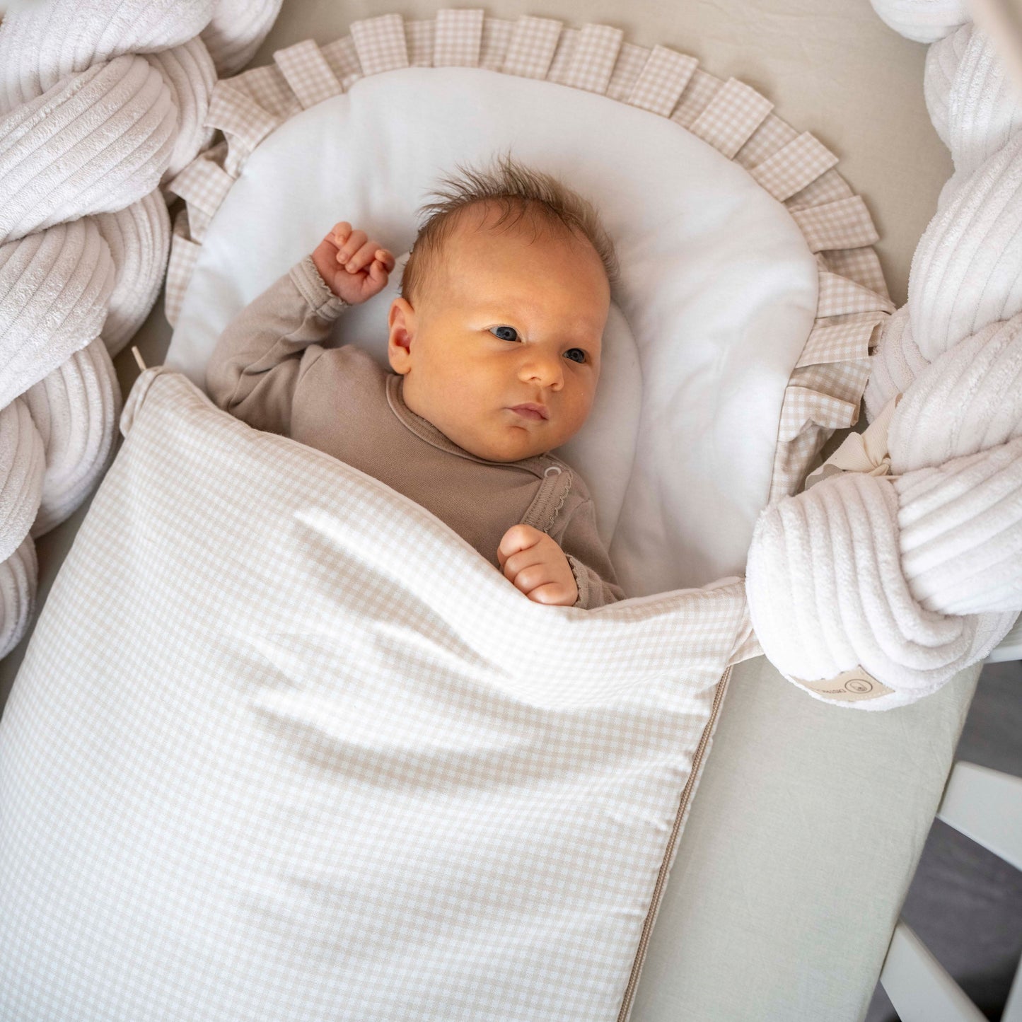 Baby sleeping bag Dreamy cotton checked – Stylish all-year-round sleeping bag
