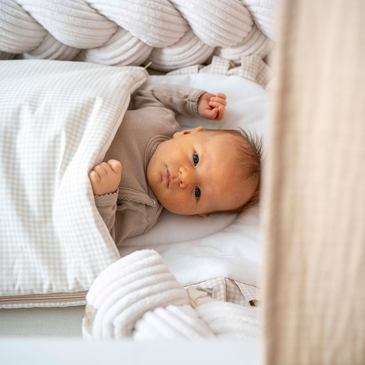 Baby sleeping bag Dreamy cotton checked – Stylish all-year-round sleeping bag