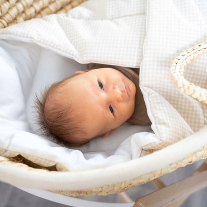 Einschlagdecke Baby aus Baumwolle kariert | Babyhörnchen
