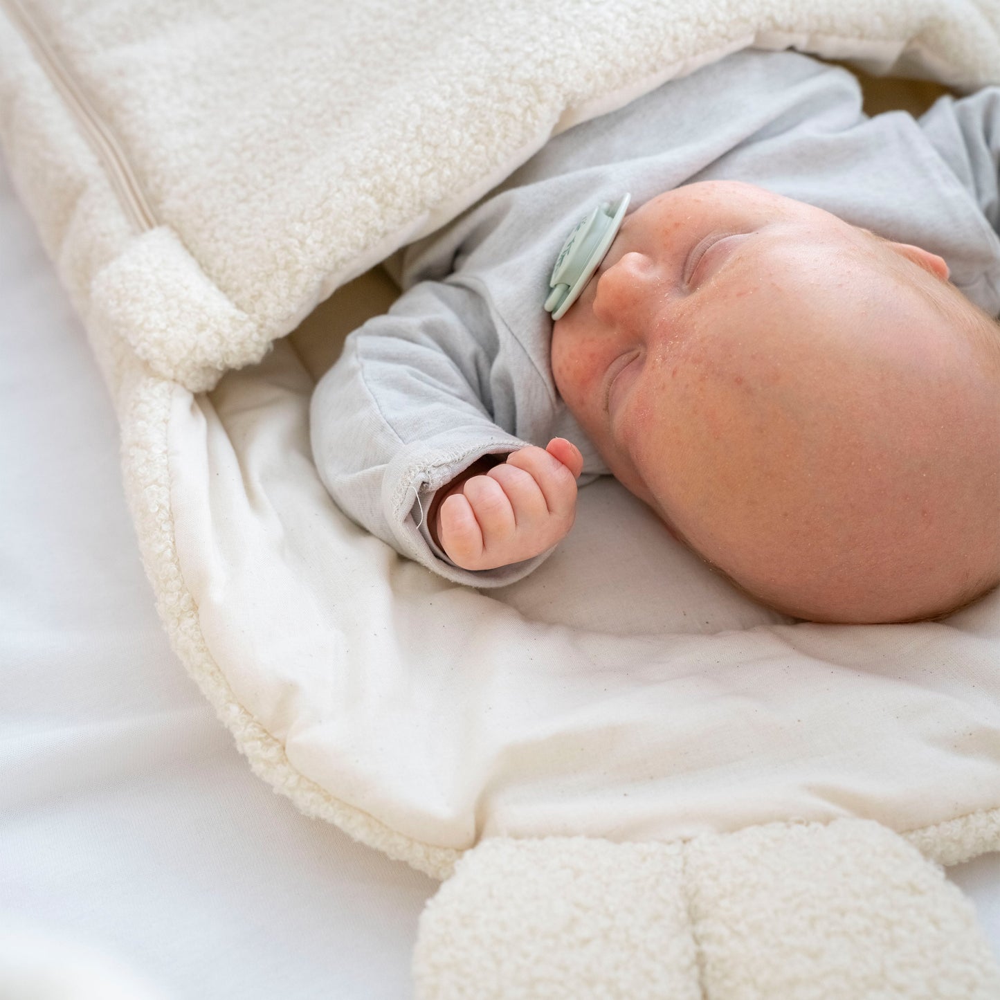 Babyschlafsack Teddyohren Teddy Boucle - kuscheliger Ganzjahresschlafsack